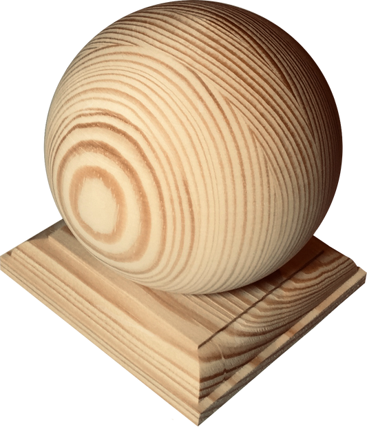 Kula drewniana sosnowa z podstawą